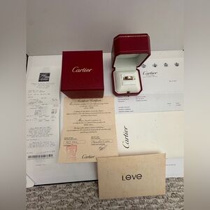 Women’s Cartier Love Ring in Rose Gold Sz 53 ( approx. 6-6.5 ) Box, Certificate
